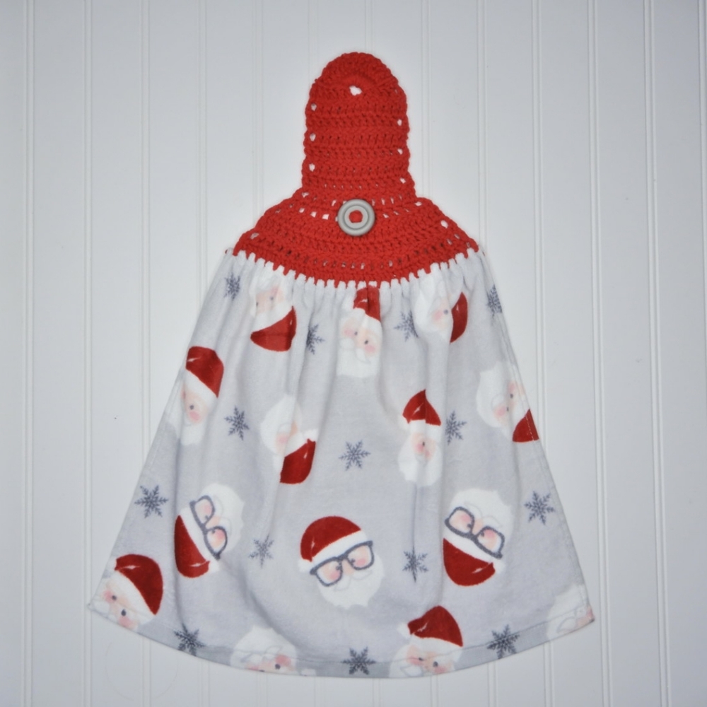 Santa Crochet Top Towel